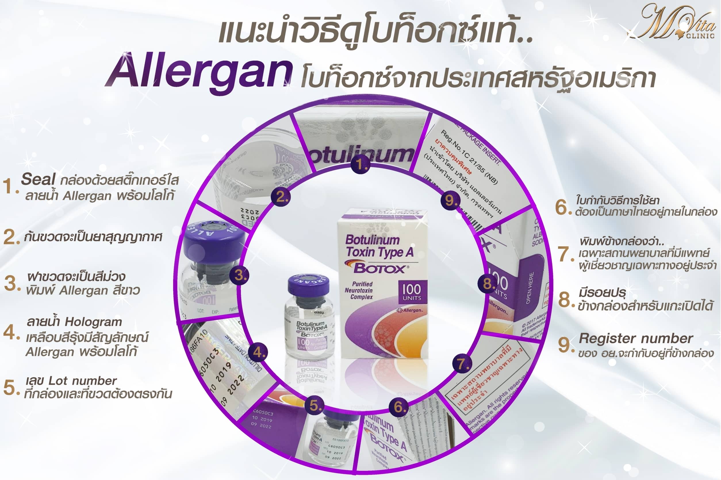 Allergan โบท็อกกราม แท้ ดูยังไง